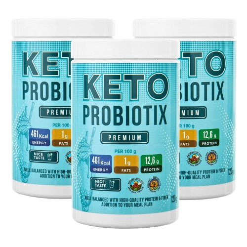 3x KETO PROBIOTIX PROBIOTYK - Suplement diety wspomagający odchudzanie 120g