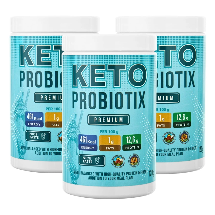 3x KETO PROBIOTIX PROBIOTYK - Suplement diety wspomagający odchudzanie 120g