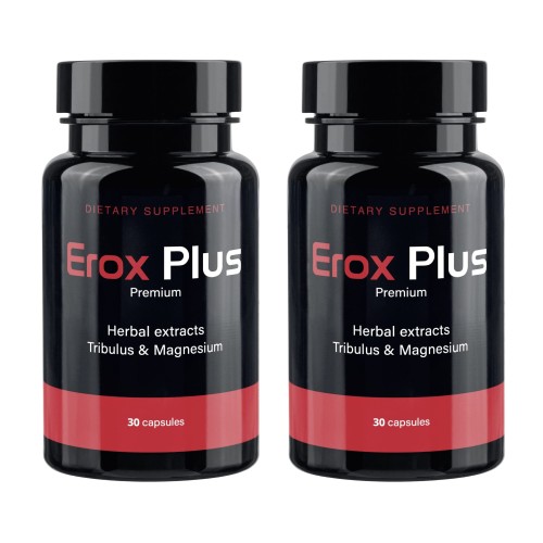 2x EROX PLUS - SILNY ŚRODEK NA POPRAWĘ POTENCJI, EREKCJI I LIDIBO 30kaps.