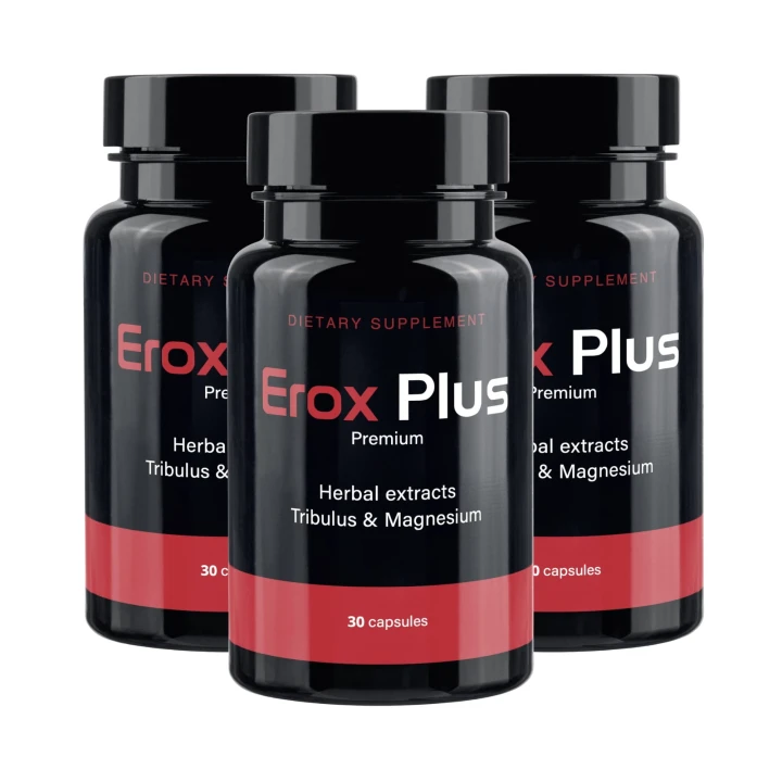 3x EROX PLUS - SILNY ŚRODEK NA POPRAWĘ POTENCJI, EREKCJI I LIDIBO 30kaps.
