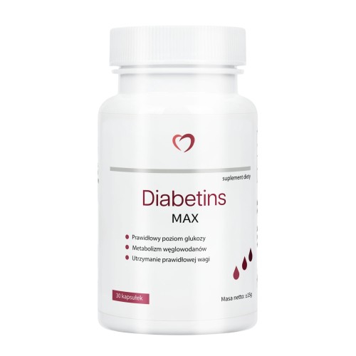 DIABETINS MAX - Kapsułki wspierające prawidłowy poziom cukru i metabolizm