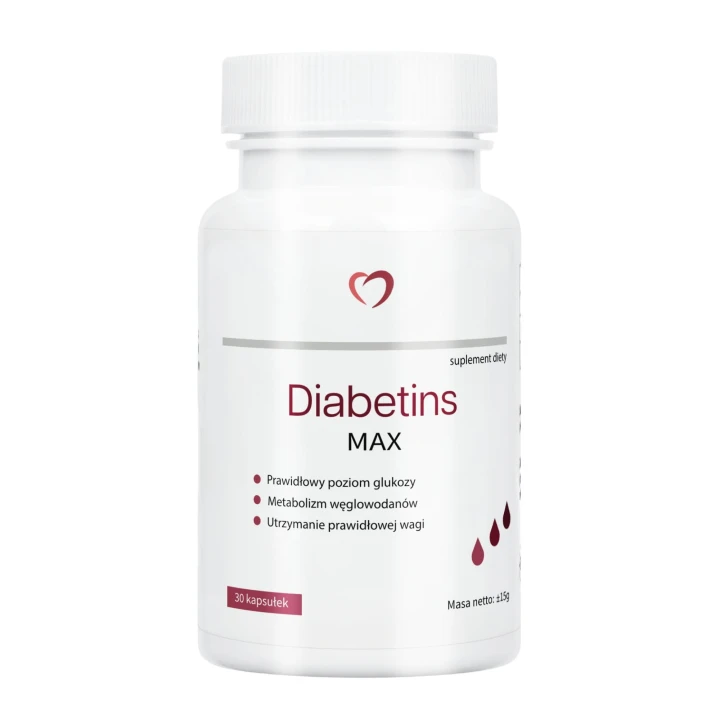 DIABETINS MAX - Kapsułki wspierające prawidłowy poziom cukru i metabolizm