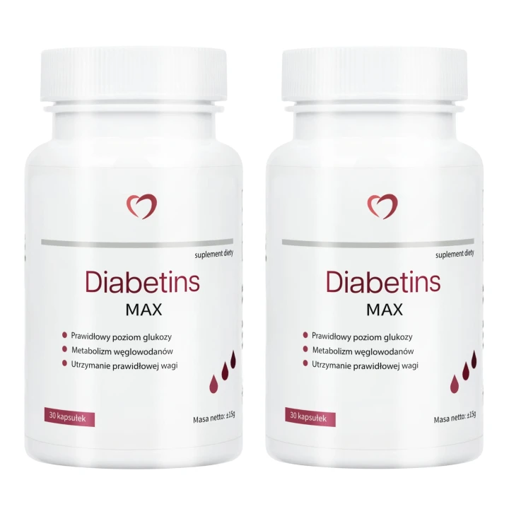 2x DIABETINS MAX - Kapsułki wspierające prawidłowy poziom cukru i metabolizm