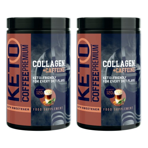 2x Keto Coffee Premium - Białkowy suplement diety wspierający odchudzanie 120g