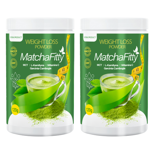 2xMatchafitty – koktajl wspierający odchudzanie o smaku matcha 120g