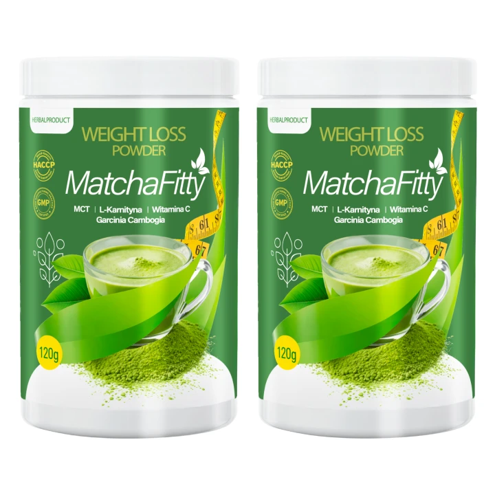 2xMatchafitty – koktajl wspierający odchudzanie o smaku matcha 120g