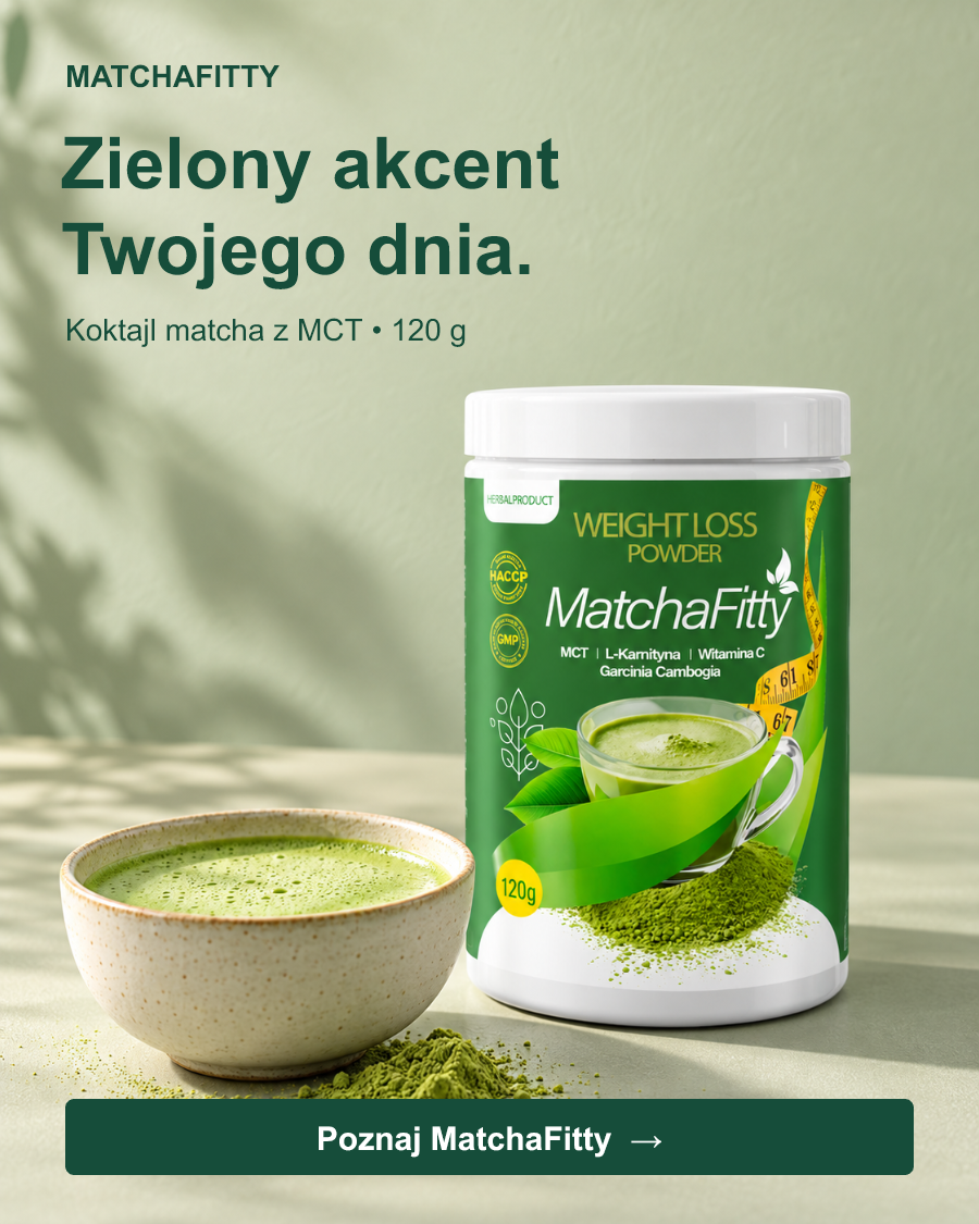 MatchaFitty — zielony akcent Twojego dnia. Koktajl matcha z MCT, 120 g. Poznaj produkt.