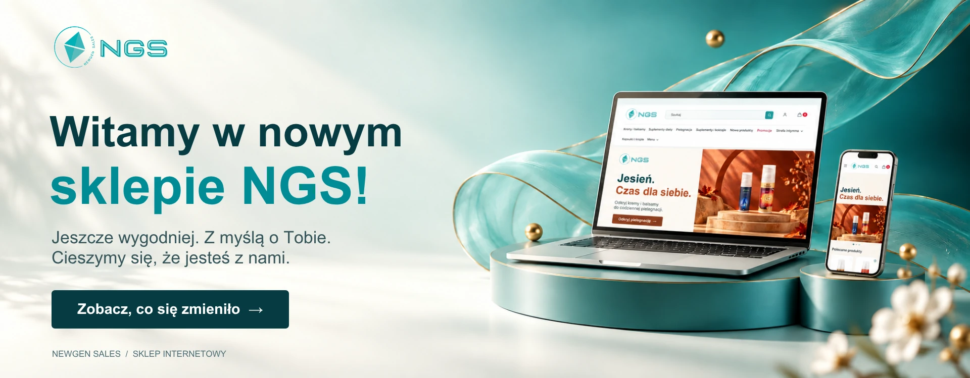 Witamy w nowym sklepie NGS — wygodniejsze zakupy na komputerze i telefonie.