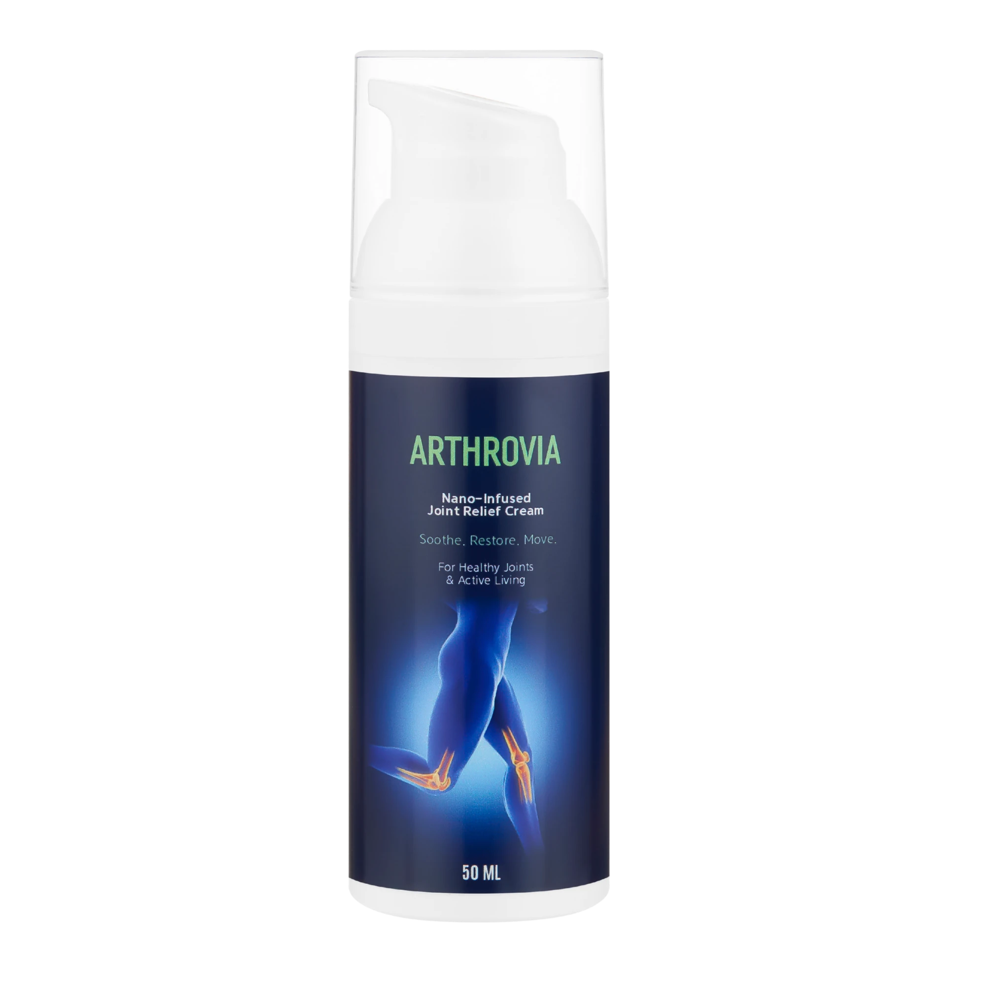 Arthrovia — krem do masażu w opakowaniu z pompką